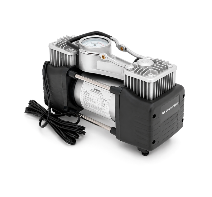 Портативний повітряний насос YT-47743, до 10 атм, Silver / Black, Box