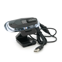 Вебкамера з гарнітурою 8821, 1080P 60fps / 2K 30fps з RGB LED підсвічуванням, пласт. корпус, Black, BOX