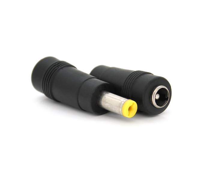 Перехідник DC 5.5x2.1mm (мама) - 5.5х1.7mm (тато) Yellow