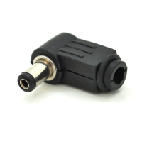 Перехідник DC 5.5x2.1mm (тато) під пайку, штекер 90° Перехідник DC 5.5x2.1mm (тато) під пайку, штекер 90°