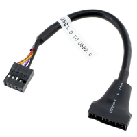 Перехідник USB 2.0 => USB 3.0 для материнської плати, 20pin (тато) to 9 pin (мама) Перехідник USB 2.0 => USB 3.0 для материнської плати, 20pin (тато) to 9 pin (мама)