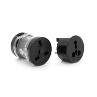 Перехідник на американкаєвророзетка 4 in 1, Black, BOX