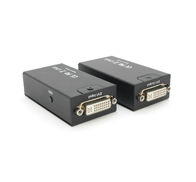 Активний подовжувач DVI 60m по кручений парі через RJ-45, Black, BOX