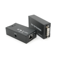 Активний подовжувач DVI 60m по кручений парі через RJ-45, Black, BOX