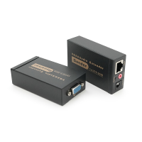 Активний подовжувач VGA 100m по кручений парі через RJ-45, Black, BOX