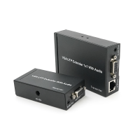 Активний подовжувач VGA сигналу до 300m по витій парі Cat5e / 6e, 1080P, Black, BOX