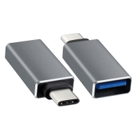 Перехідник USB3.0(AF) OTG => Type-C(M), Black, OEM