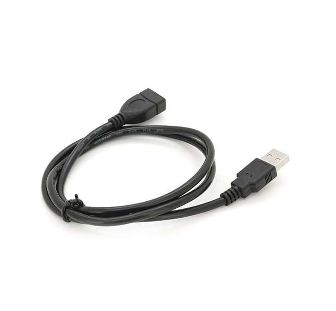 Подовжувач USB 2.0 AM / AF, 0,8m, чорний Пакет Q200