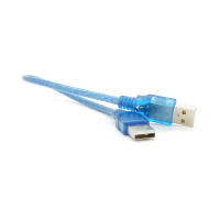 Кабель USB 2.0 RITAR AM / AM, 0.3m, прозорий синій