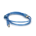 Кабель USB 2.0 AM / BM, 1.5m, 2 ферита, прозорий