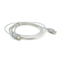 Кабель USB 2.0 AM / BM, 1.8m, прозорий