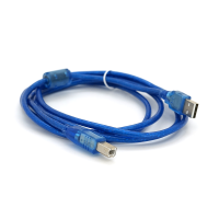 Кабель USB 2.0 RITAR AM / BM, 1.8m, 1 ферит, прозорий синій Q250