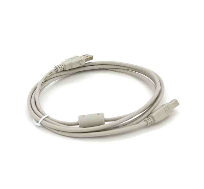 Кабель USB 2.0 AM / BM 1 ferite, пакет, довжина 1,8 м., білий