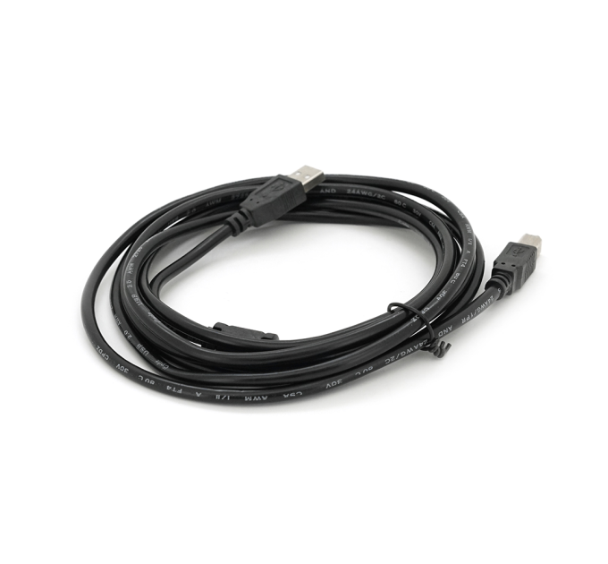 Кабель USB 2.0 AM / BM, 3.0m, 1 ферит, чорний, Пакет Q200