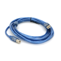 Кабель USB 2.0 RITAR AM / BM, 3.0m, 1 ферит, прозорий синій