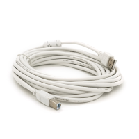 Кабель USB 2.0 AM / BM, 5.0m, 1 ферит, білий