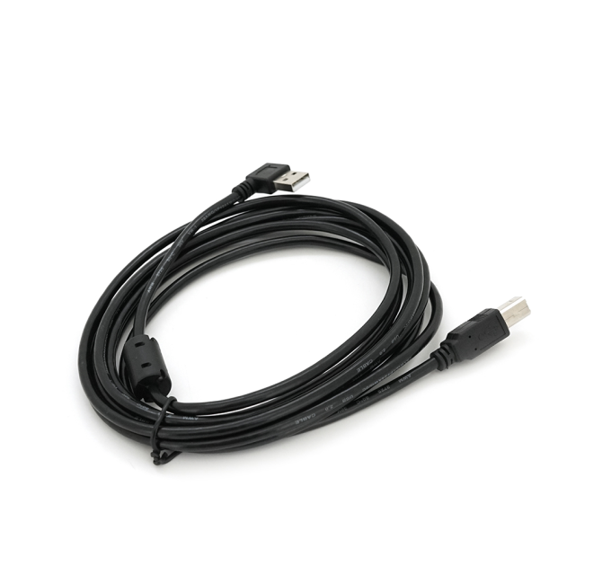 Кабель USB 2.0 RITAR AM / BM, 3.0m, кутовий 90°, чорний