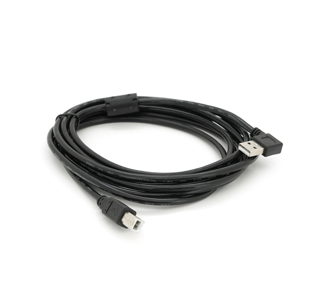 Кабель USB 2.0 RITAR AM / BM, 3.0m, кутовий 90°, чорний