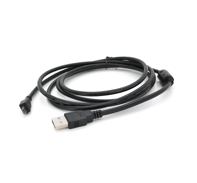 Кабель USB 2.0 (AM / Miсro 5 pin) 1,8 м, чорний, Пакет Q250