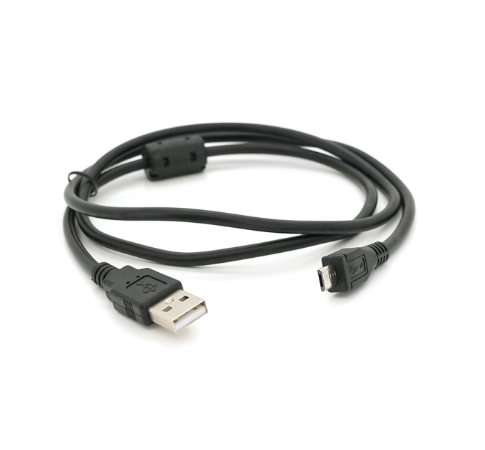 Кабель USB 2.0 (AM / Місго 5 pin) 1,0м, 1 ферит чорний, ОЕМ, Q500