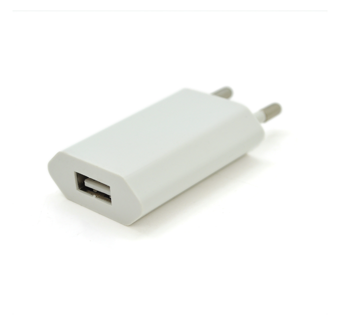 СЗУ VD07, 220V-USB, 100-240V, 5W, 5-5.5V 1A, White, OEM