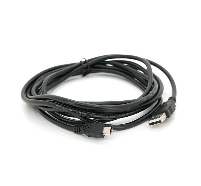 Кабель USB 2.0 (AM / Mini 5 pin) 3,0 м, чорний