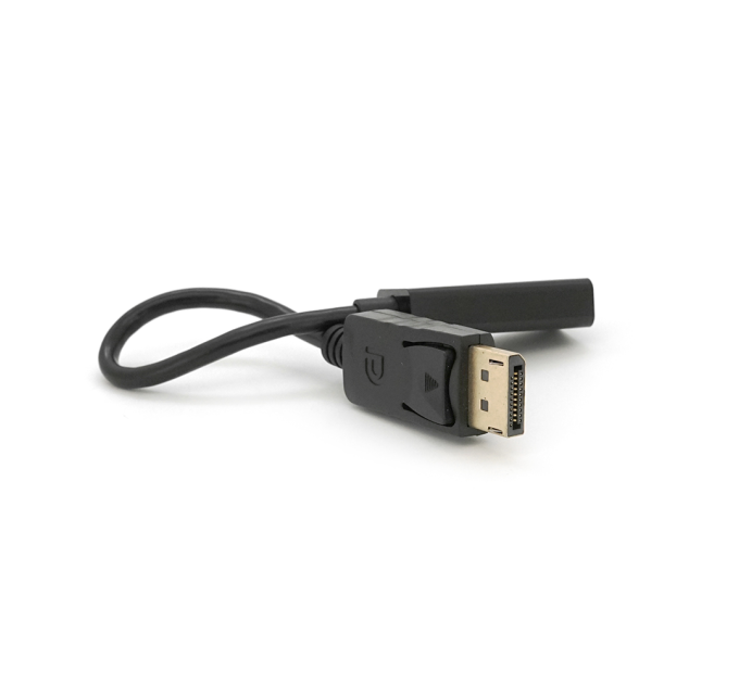 Конвертер Display Port (тато) на HDMI(мама) 30cm, Black, 4K / 2K, Пакет
