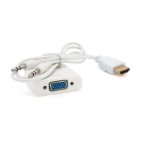 Конвертер HDMI (тато) на VGA(мама) 10cm, White, 4K / 2K, Пакет + AUDIO Q250