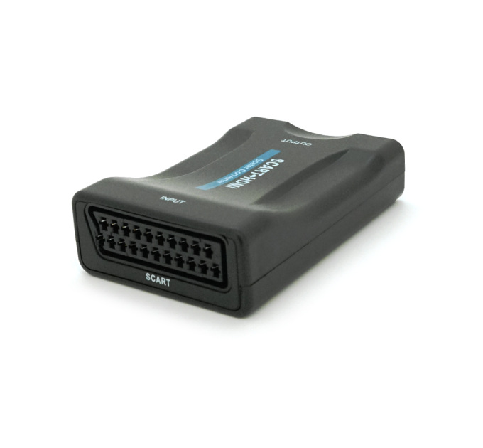 Конвертер SCART (мама) на HDMI(мама), 5V / 2A, Black, Box, Q250