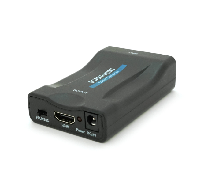 Конвертер SCART (мама) на HDMI(мама), 5V / 2A, Black, Box, Q250