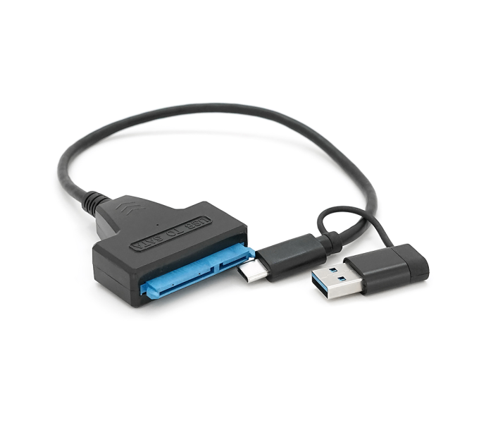 Кабель USB Type-C / USB 3.0 to SATA black 0.2m для HDD / SSD дисків