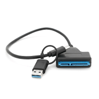 Кабель USB Type-C / USB 3.0 to SATA black 0.3m для HDD / SSD дисків