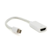 Конвертер mini Display Port (тато) на HDMI(мама) 10cm, White, 4K / 2K, Пакет
