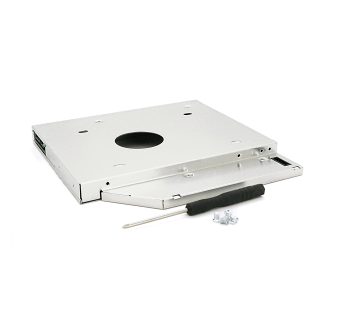 Адаптер підключення HDD 2.5 '' 12.7 mm в відсік приводу ноутбука SATA / mSATA (HDC-25), корпус aluminum+plastic, Blister, Q100