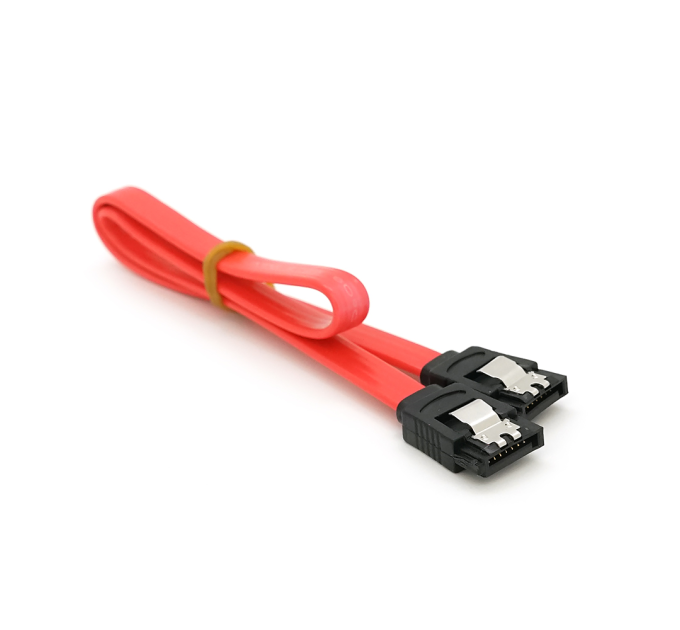 Кабель інтерфейсний SATA 0.40м, прямий без клямки, червоний