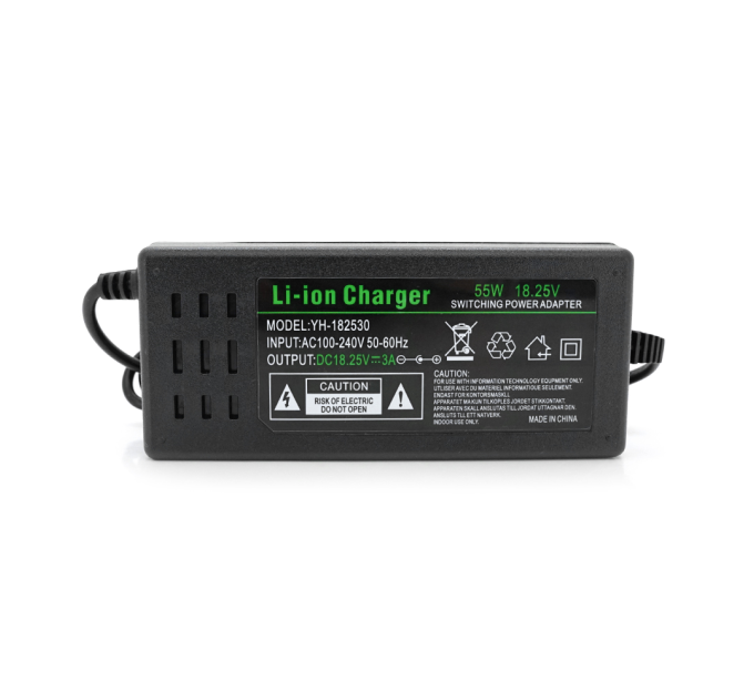 Зарядний пристрій для акумуляторів LiFePO4 18,25V,5S,3A, штекер 5.5*2.5, з індикацією
