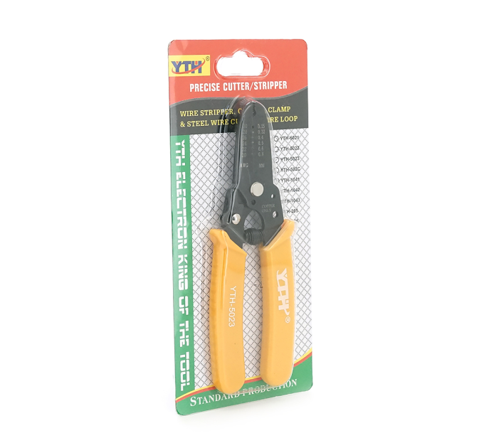 Iнструмент для зачистки кабеля 7-1 Stripper YTH-5023, yellow, AWG30-20