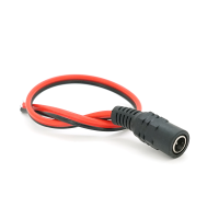 Роз'єм живлення DC-F (D 5,5x2,5мм) => кабель довжиною 30см, Red / Black