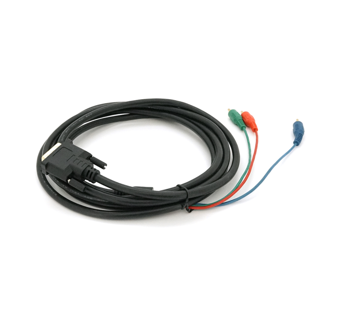 Кабель DVI (тато)-3RCA (тато), 3m, 2 ферит, Black, ОЕМ