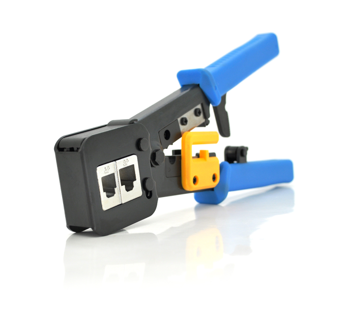 Інструмент Merlion EZ-RJ45 з храповиком для обтискача RJ45 (8P8C) та RJ-12 / 11 (6P6C), 4P / 6P / 8P