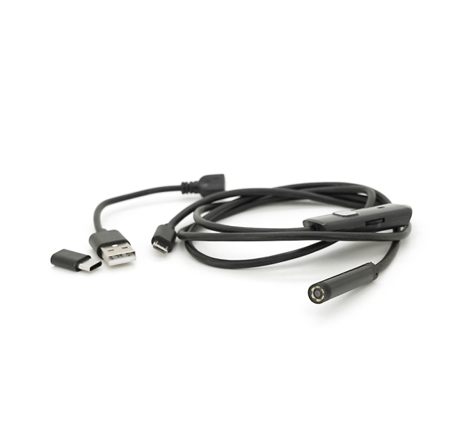 2 в 1 MicroUSB / PC HD ендоскоп, міні камера 7.0 мм, м'який провод, 1м