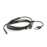 Універсальний ендоскоп 2в1 (USB / MicroUSB) для смартфона / ПК, камера 5.5мм, м'який кабель 1,5м, з LED-підсвічуванням, IP67