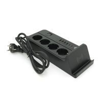 Мережевий фільтр із захистом від перенапруги G12, 4 розетки + 4 USB 3.2A + 2 Type-C + бездротова зарядка, 2 м, Black, Box