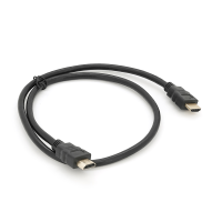 Кабель Merlion HDMI-HDMI HIGH SPEED 0.8m, v1.4, OD-7.5mm, круглий Black, коннектор Black, (Пакет) Q500