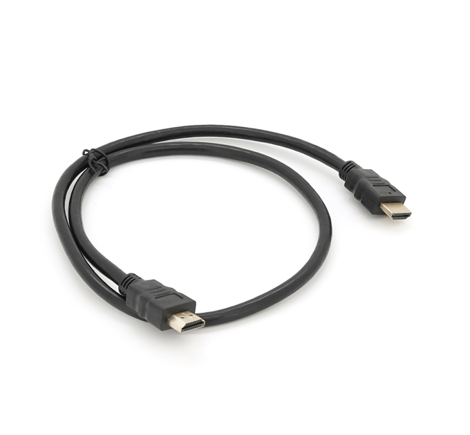 Кабель Merlion HDMI-HDMI HIGH SPEED 0.8m, v1.4, OD-7.5mm, круглий Black, коннектор Black, (Пакет) Q500