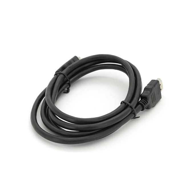 Кабель Merlion HDMI-HDMI HIGH SPEED 1.5m, v1.4, OD-5.0mm, круглий Black, коннектор Black, (Пакет) Q500