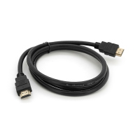 Кабель Merlion HDMI-HDMI HIGH SPEED 1.5m, v1.4, OD-7.5mm, круглий Black, коннектор Black, (Пакет) Q250