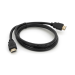 Кабель Merlion HDMI-HDMI HIGH SPEED 1.5m, v1.4, OD-7.5mm, круглий Black, коннектор Black, (Пакет) Q250