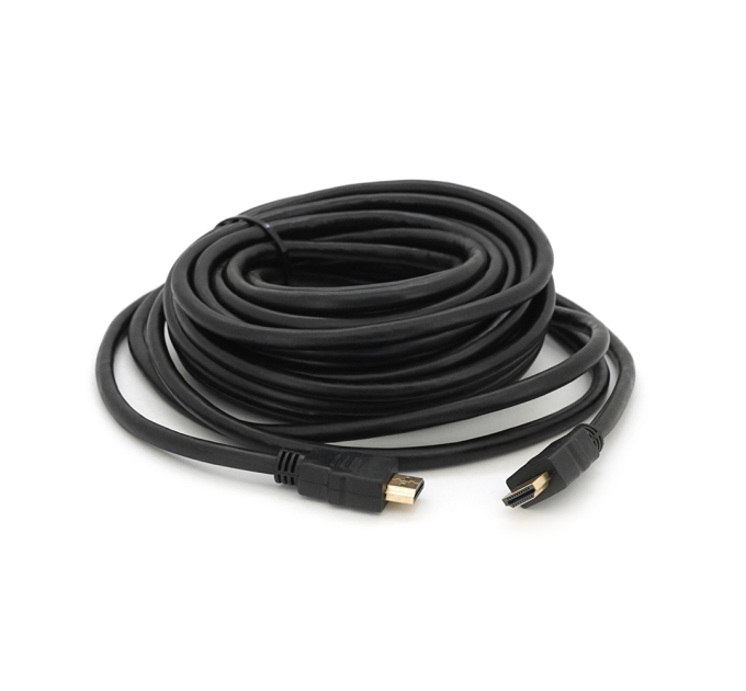 Кабель Merlion HDMI-HDMI HIGH SPEED 10m, v1.4, OD-7.5mm, круглий Black, коннектор Black, (Пакет) Q50