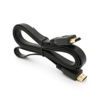 Кабель Merlion HDMI-HDMI 1.5m, v1.4, плоский Black, (Пакет), Q150